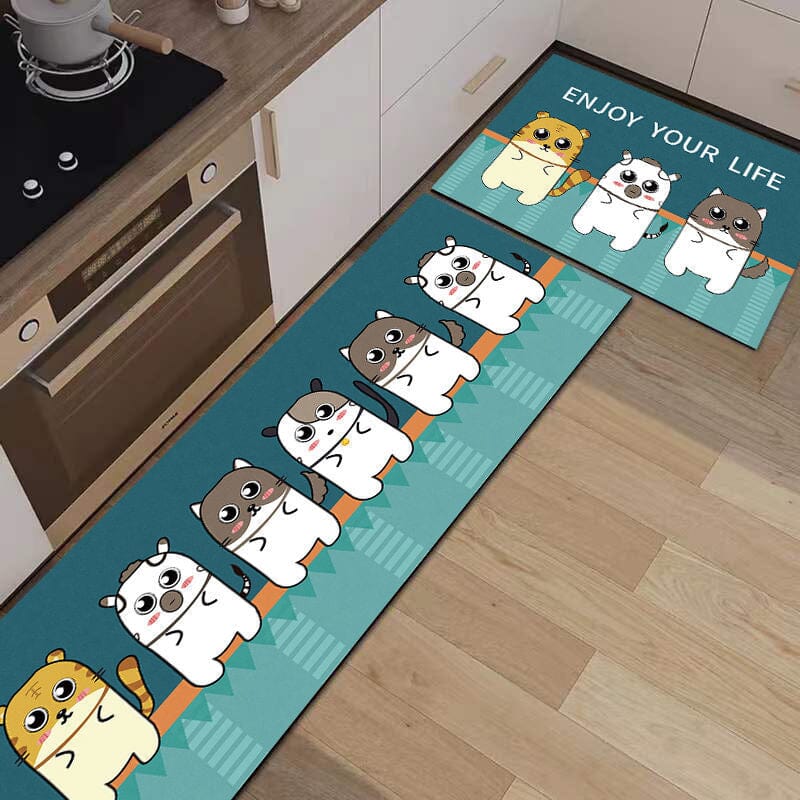 Animal Collection Anti-Slip Kitchen Mat Set – Durable Comfort for Home Cooking