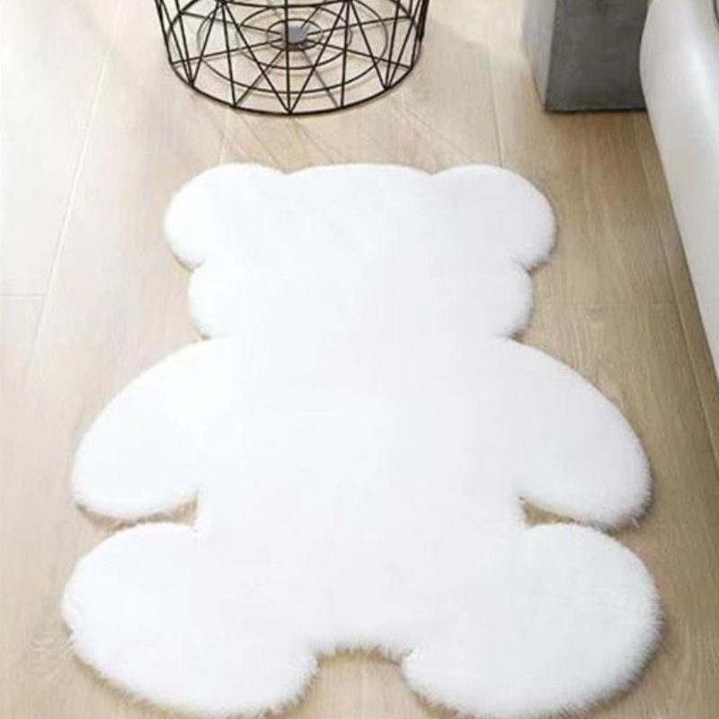 Plush Bear-Shaped Rug β Cute Decorative Carpet for Kids Bedrooms, Playrooms & Nursery Floors