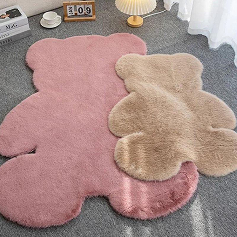 Plush Bear-Shaped Rug β Cute Decorative Carpet for Kids Bedrooms, Playrooms & Nursery Floors