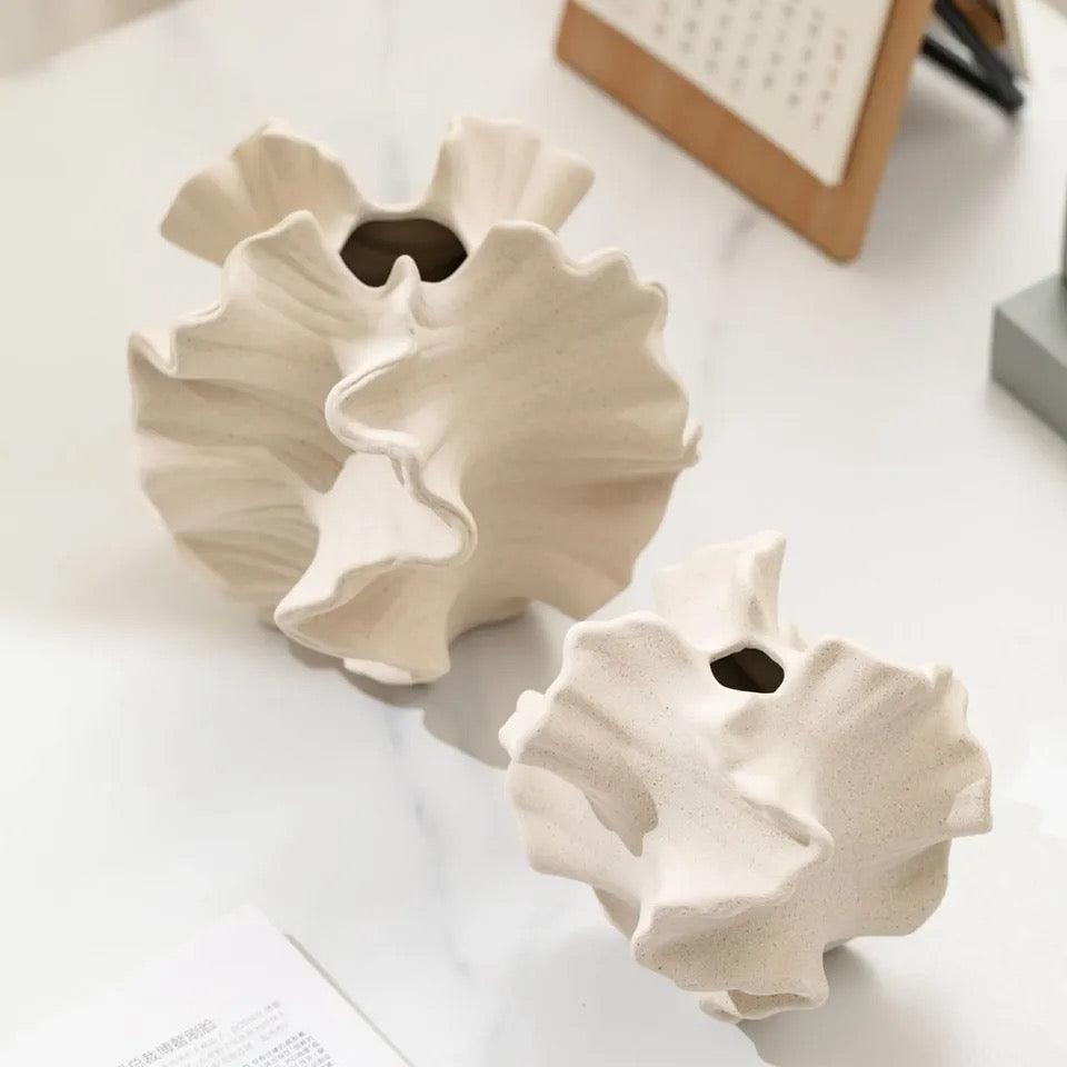 Organic Ceramic Wave Vase