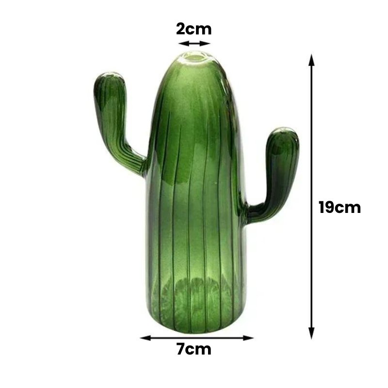 Decorative Glass Plant Vase – Cactus Style