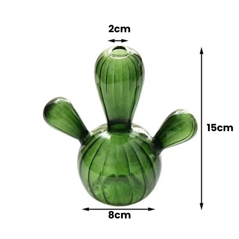 Decorative Glass Plant Vase – Cactus Style
