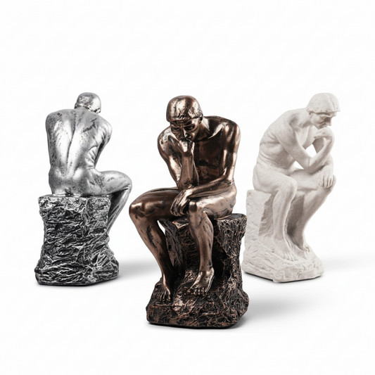 The Thinker Sculpture – Artistic Resin Statue for Study & Living Room Decor