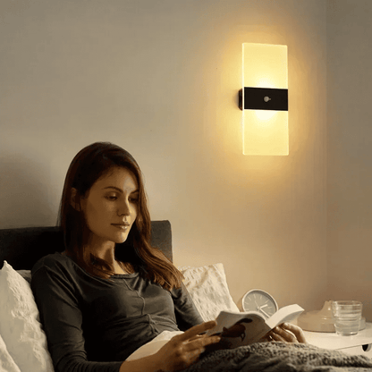 Wireless USB Rechargeable Wall Sconce – LED Motion Sensor Indoor Night Lamp for Bedroom, Corridor & Energy-Saving Use