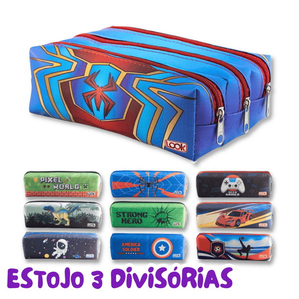 Estojo 3 Divisórias Masculino
