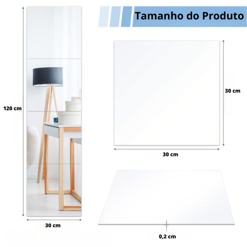 Unbreakable Adhesive Mirror – Safe Wall-Mounted Home Decoration