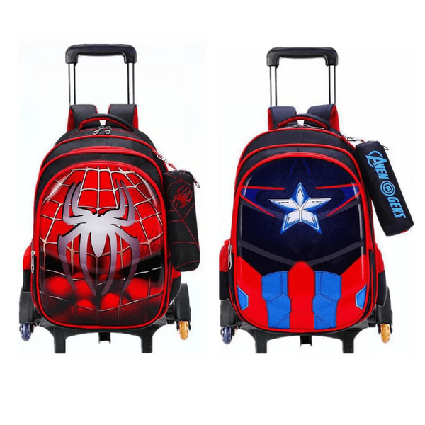 Mochila com Rodinhas Homem Aranha/ Capitão América