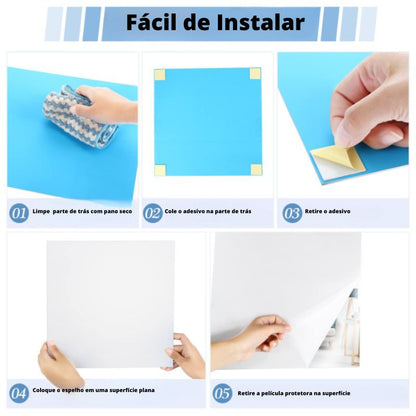 Unbreakable Adhesive Mirror – Safe Wall-Mounted Home Decoration