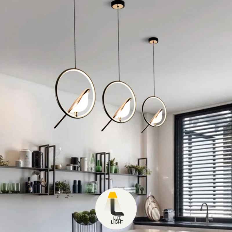 Nature-Inspired Bird Pendant Light – Artistic Hanging Fixture for Eco-Themed Rooms or Nature-Loving Homes