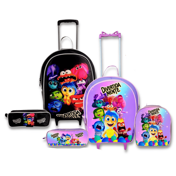 Mochila Divertidamente com Rodinhas [KIT COMPLETO]