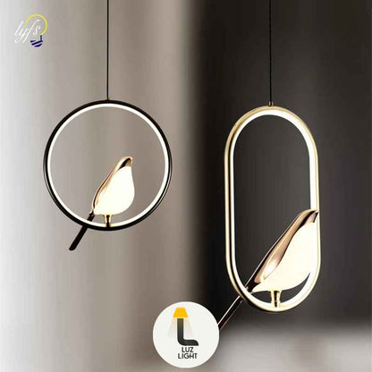 Nature-Inspired Bird Pendant Light – Artistic Hanging Fixture for Eco-Themed Rooms or Nature-Loving Homes
