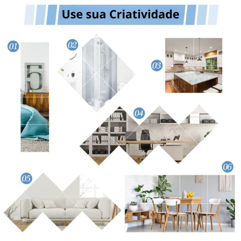 Unbreakable Adhesive Mirror – Safe Wall-Mounted Home Decoration