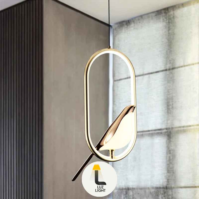 Nature-Inspired Bird Pendant Light – Artistic Hanging Fixture for Eco-Themed Rooms or Nature-Loving Homes