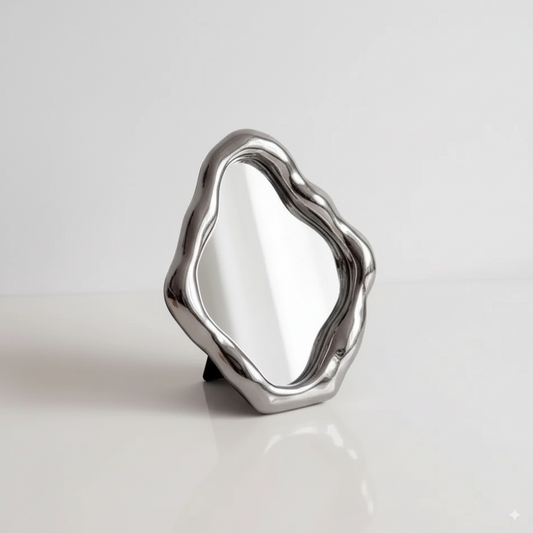 Organic-Shaped Table Mirror – Nordic Style Home Decor & Makeup Mirror