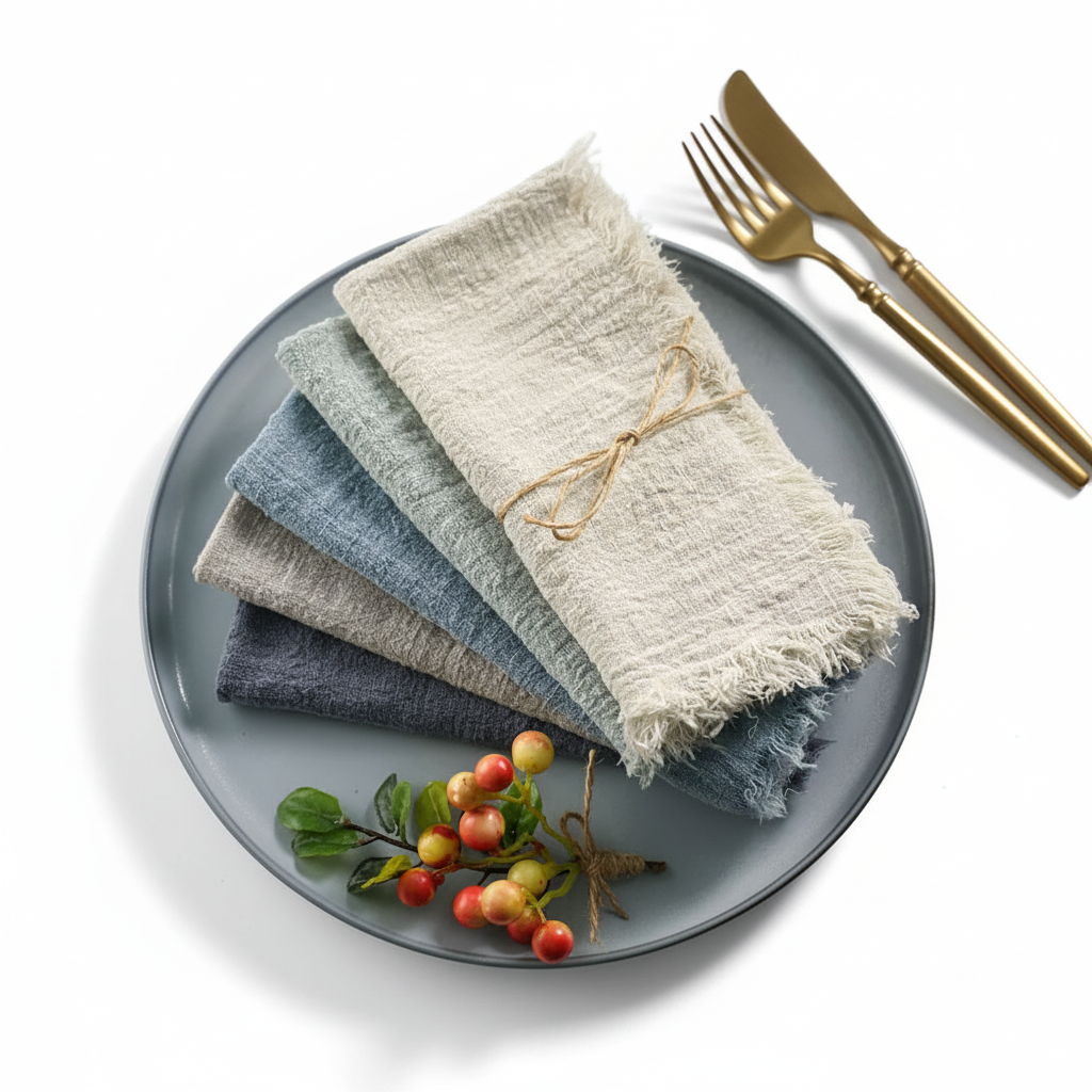 Rustic Cotton Cloth Napkin Set (20 Pieces) – Elegant Dining Table Essentials