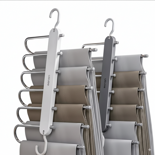 6-in-1 Multifunctional Pants Hanger – Space-Saving Closet Organizer Rack