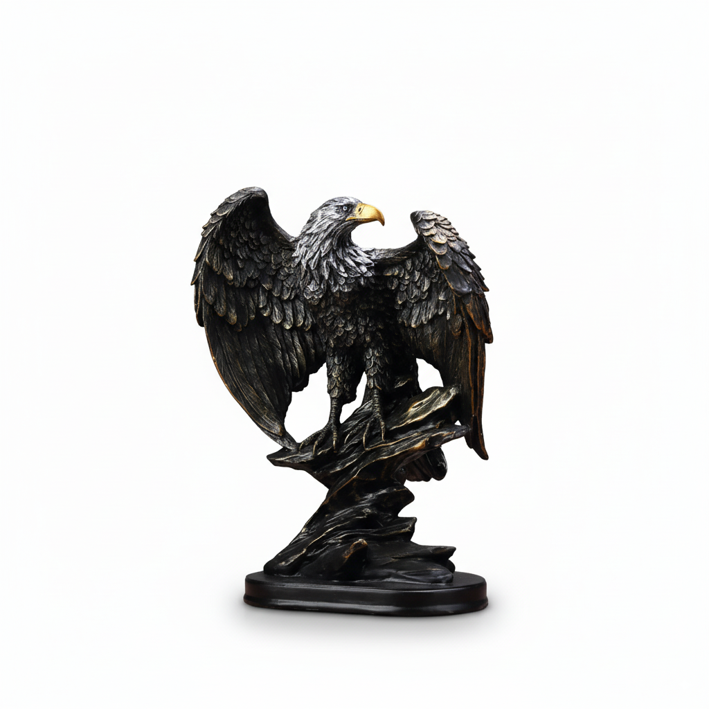 Nordic Eagle Sculpture – Bold Resin Art Piece for Luxury Home Decoration