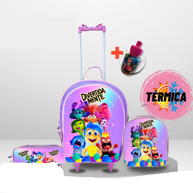 Mochila Divertidamente com Rodinhas [KIT COMPLETO]