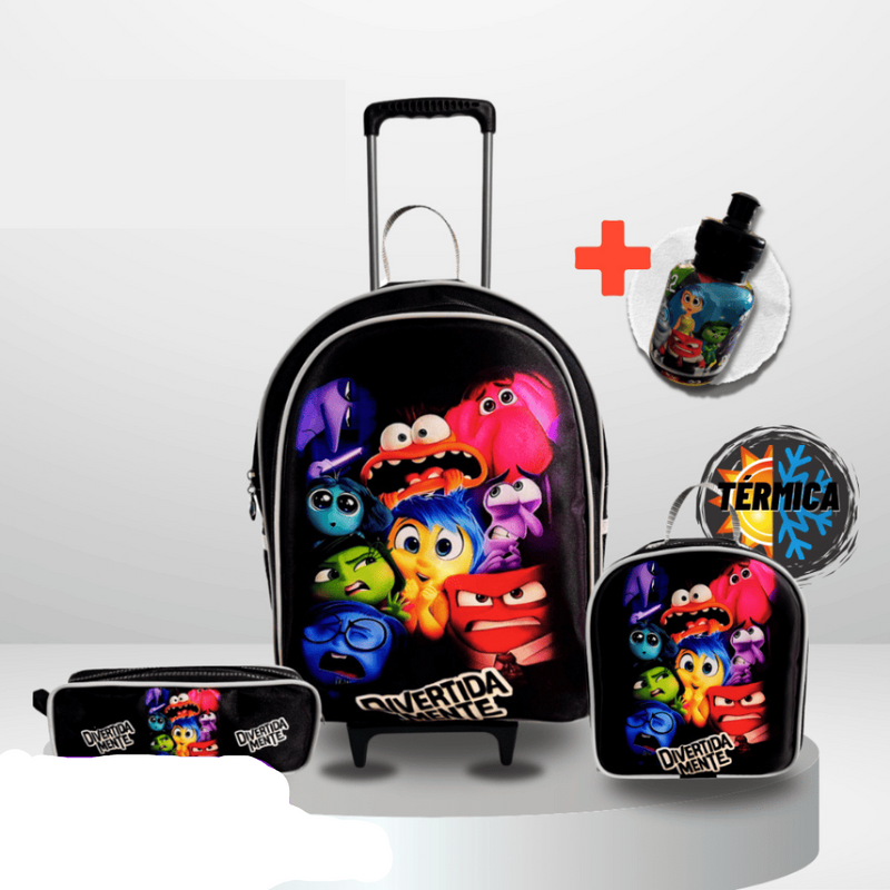 Mochila Divertidamente com Rodinhas [KIT COMPLETO]