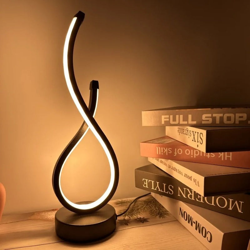 Infinity LED Table Lamp – Modern Minimalist Desk Light for Bedroom, Living Room & Office