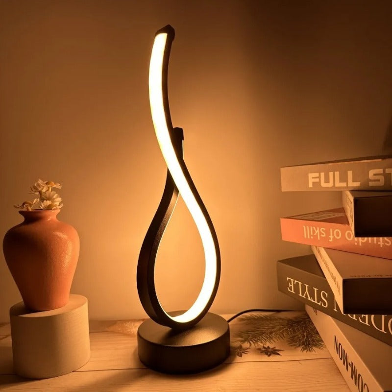 Infinity LED Table Lamp – Modern Minimalist Desk Light for Bedroom, Living Room & Office