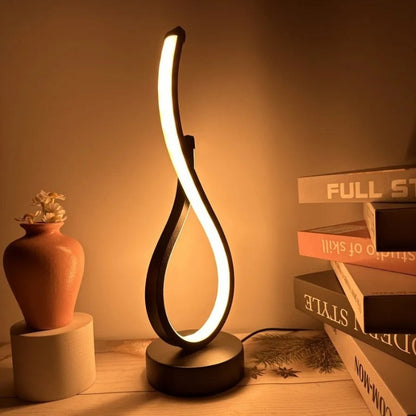 Infinity LED Table Lamp – Modern Minimalist Desk Light for Bedroom, Living Room & Office