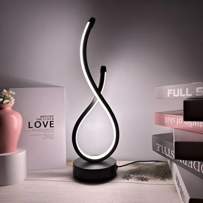 Infinity LED Table Lamp – Modern Minimalist Desk Light for Bedroom, Living Room & Office