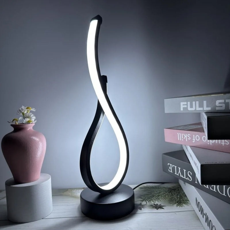 Infinity LED Table Lamp – Modern Minimalist Desk Light for Bedroom, Living Room & Office