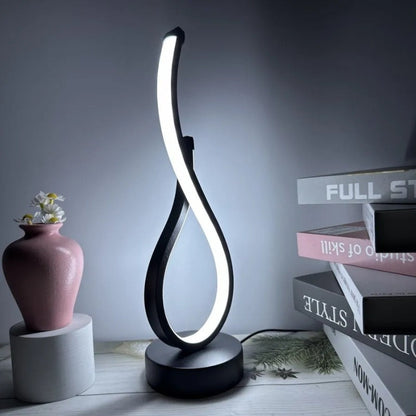 Infinity LED Table Lamp – Modern Minimalist Desk Light for Bedroom, Living Room & Office