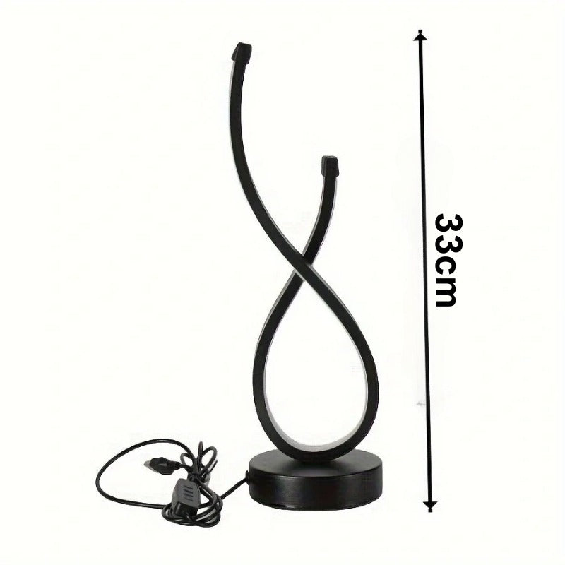 Infinity LED Table Lamp – Modern Minimalist Desk Light for Bedroom, Living Room & Office