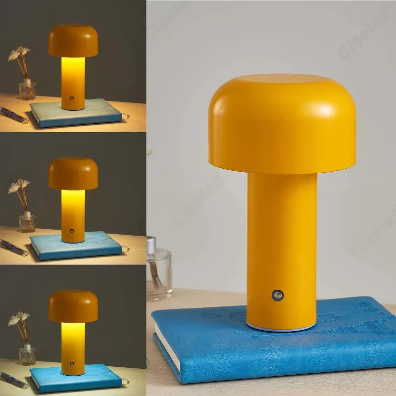 MUSH LED Touch Lamp – Wireless Tricolor Ambience Light for Bedrooms and Desks