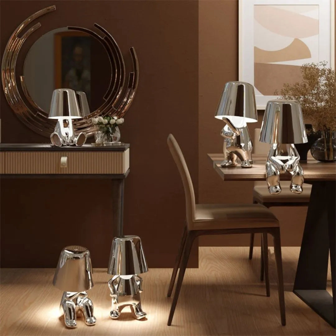 The Thinker USB LED Desk Lamp – Rechargeable Wireless Lighting for Study & Decor