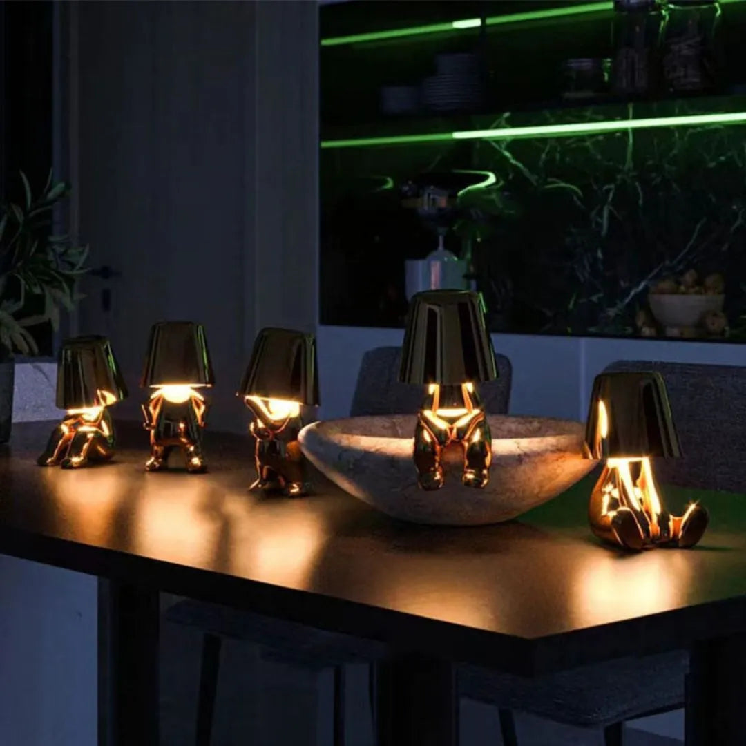 The Thinker USB LED Desk Lamp – Rechargeable Wireless Lighting for Study & Decor