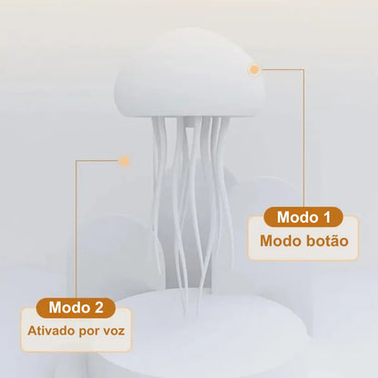 RGB Floating Jellyfish LED Lamp – Relaxing Night Light for Living Room or Bedroom