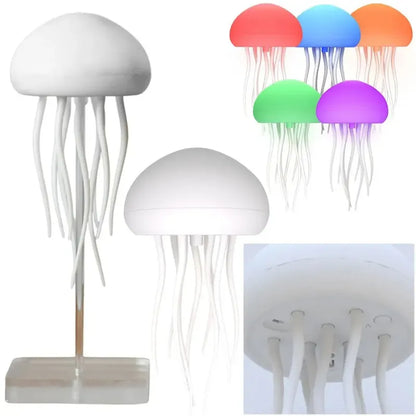RGB Floating Jellyfish LED Lamp – Relaxing Night Light for Living Room or Bedroom