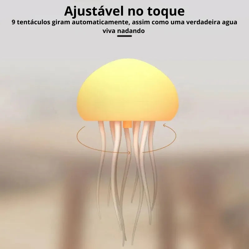 RGB Floating Jellyfish LED Lamp – Relaxing Night Light for Living Room or Bedroom