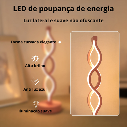 Double Spiral LED Table Lamp – Decorative Modern Desk Light for Bedroom, Office & Home