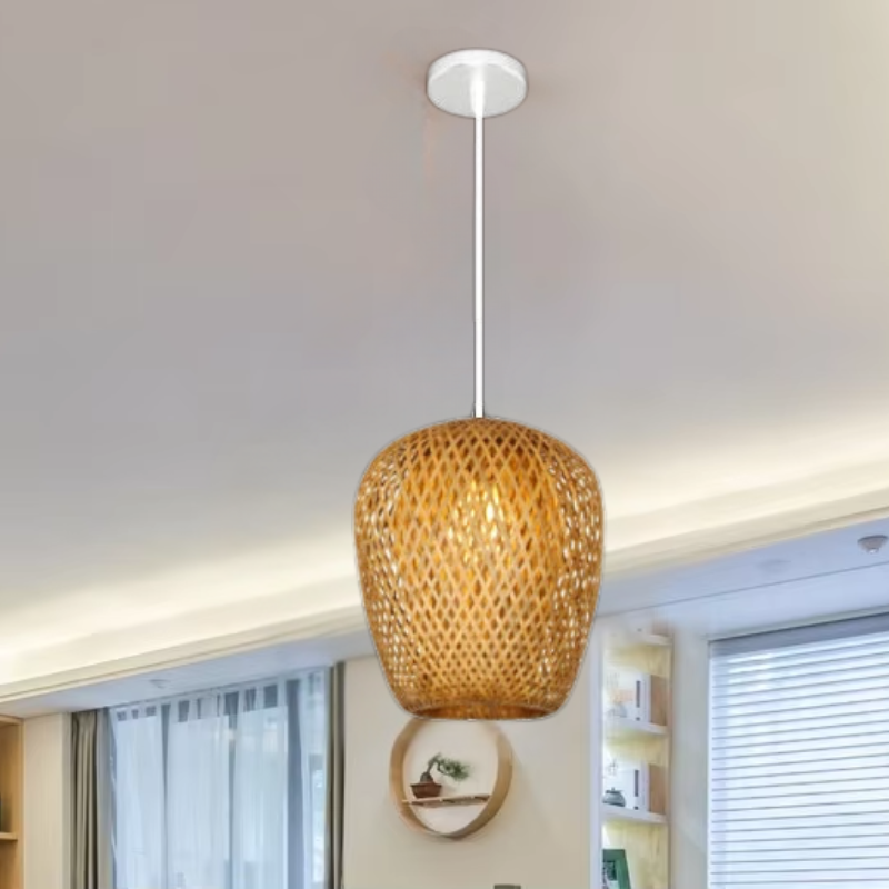Handcrafted Bamboo Pendant Light — Natural Elegance & Cozy Lighting