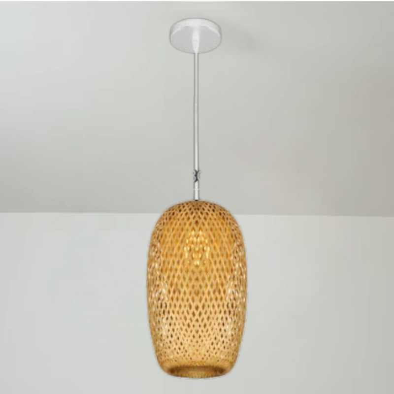 Handcrafted Bamboo Pendant Light — Natural Elegance & Cozy Lighting