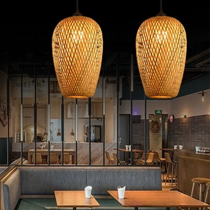 Handcrafted Bamboo Pendant Light — Natural Elegance & Cozy Lighting