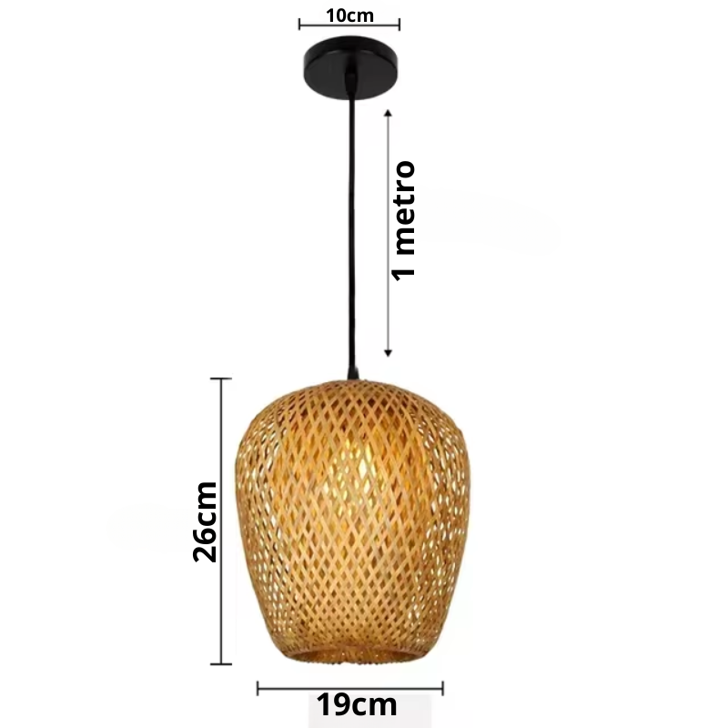 Handcrafted Bamboo Pendant Light — Natural Elegance & Cozy Lighting