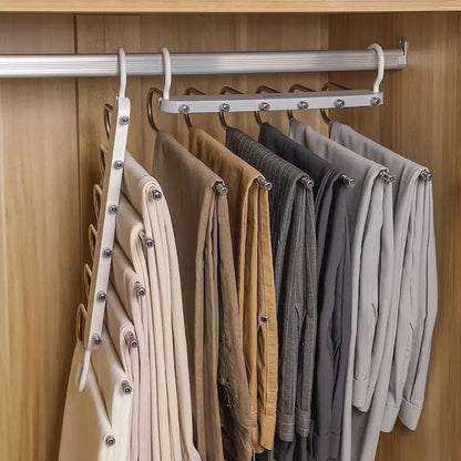 6-in-1 Multifunctional Pants Hanger – Space-Saving Closet Organizer Rack