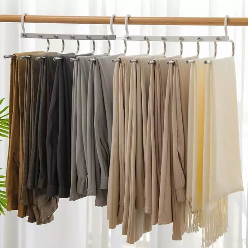 6-in-1 Multifunctional Pants Hanger – Space-Saving Closet Organizer Rack