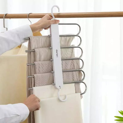 6-in-1 Multifunctional Pants Hanger – Space-Saving Closet Organizer Rack
