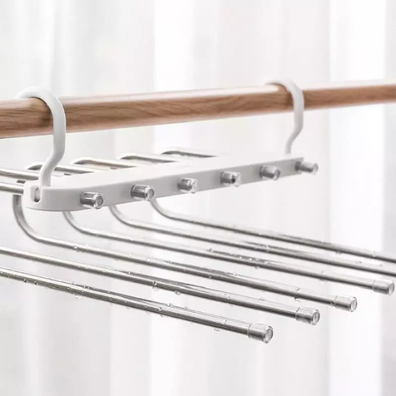 6-in-1 Multifunctional Pants Hanger – Space-Saving Closet Organizer Rack