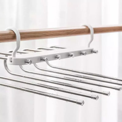 6-in-1 Multifunctional Pants Hanger – Space-Saving Closet Organizer Rack