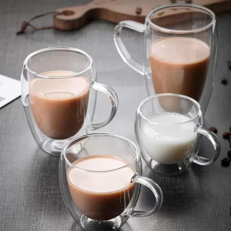 Double Wall Glass Mug – Heat Resistant Coffee & Tea Cup