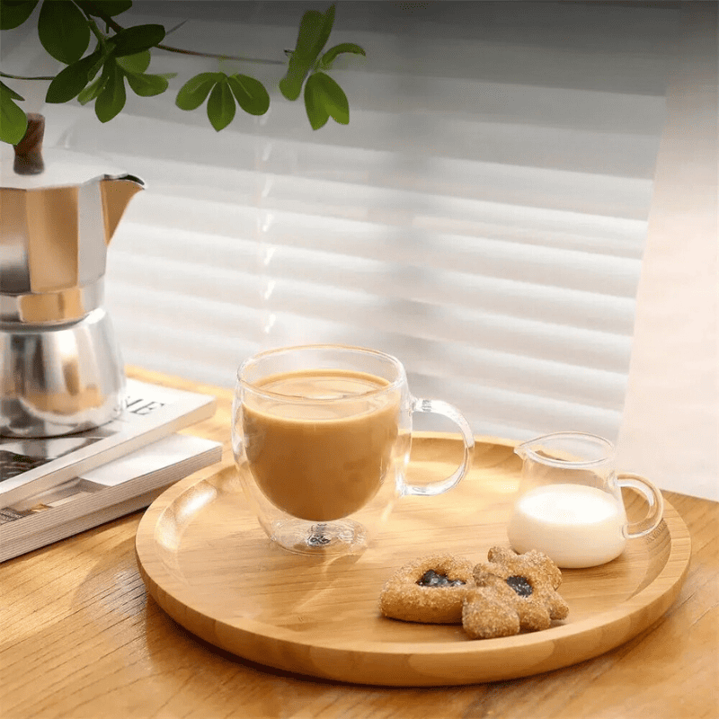Double Wall Glass Mug – Heat Resistant Coffee & Tea Cup