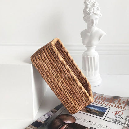 Handwoven Rattan Straw Basket – Decorative & Functional Home Storage Organizer
