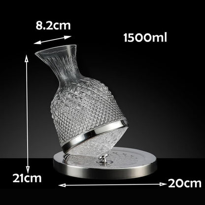 Crystal Glass Wine Decanter — Luxury Carafe for Red Wine Aeration & Elegant Serving